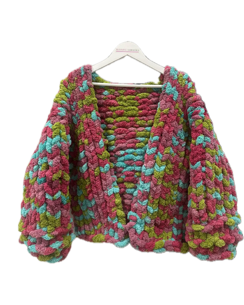 Berry Multi Ladies Shacket in raspberry, pink, turquoise and lime on a Blooming Gorgeous hanger